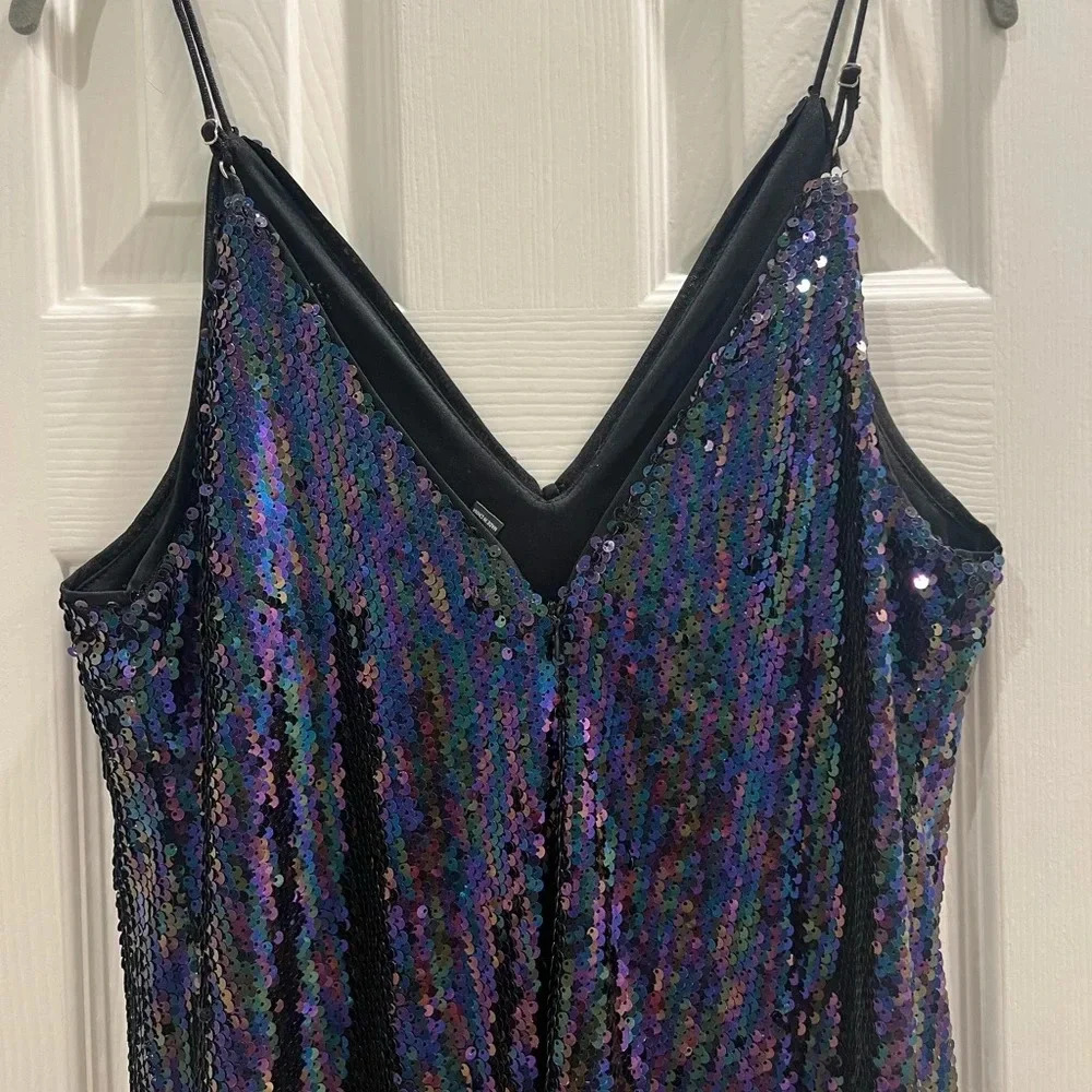 AQUA Bloomingdale’s Sequined Slip Dress - Picture 3 of 13